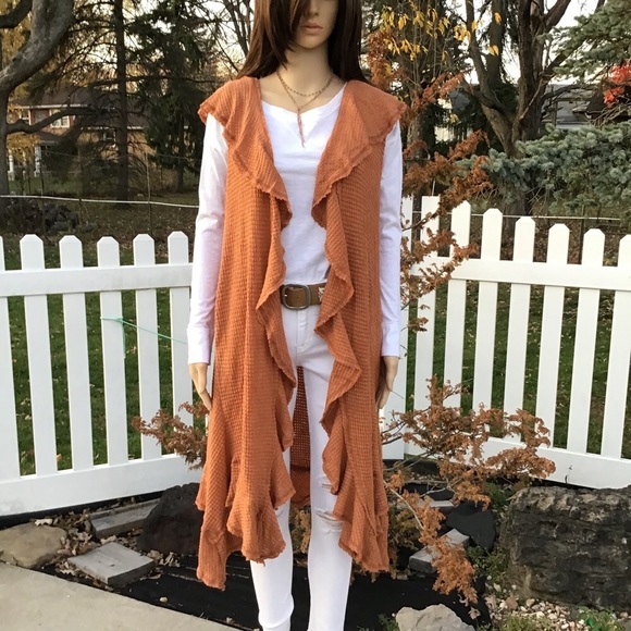 BOHO SWEATER OPEN JACKET WITH HOOD & POCKETS - Picture 7 of 8